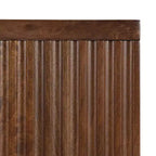 Pensile con anta scorrevole in legno massello di mango, 76x25x36 cm, marrone noce