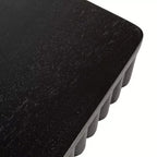 Set di 2 mensole fluttuanti a coste, legno massello di mango, nero, 50,8 L x 12,7 P x 6,35 A cm