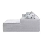 Divano sezionale in ciniglia grigio cenere "Brenley" 110.5 RAF di Jennifer Taylor Home, consegnato in scatola