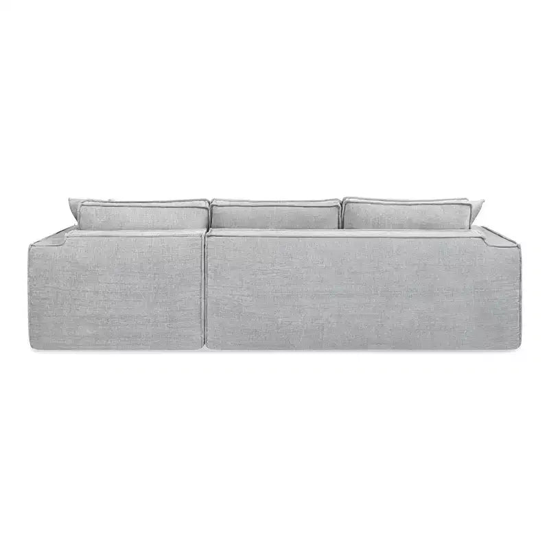 Divano sezionale in ciniglia grigio cenere "Brenley" 110.5 RAF di Jennifer Taylor Home, consegnato in scatola