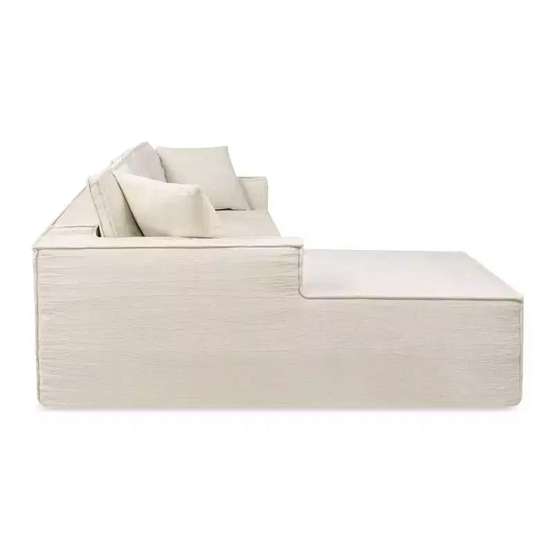 Jennifer Taylor Home Brenley Divano componibile a scatola con penisola sinistra da 280,6 cm, ciniglia grigio cenere