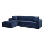 Jennifer Taylor Home Brenley Divano componibile a scatola con penisola sinistra da 280,6 cm, ciniglia grigio cenere