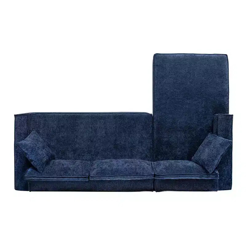 Jennifer Taylor Home Brenley Divano componibile a scatola con penisola sinistra da 280,6 cm, ciniglia grigio cenere