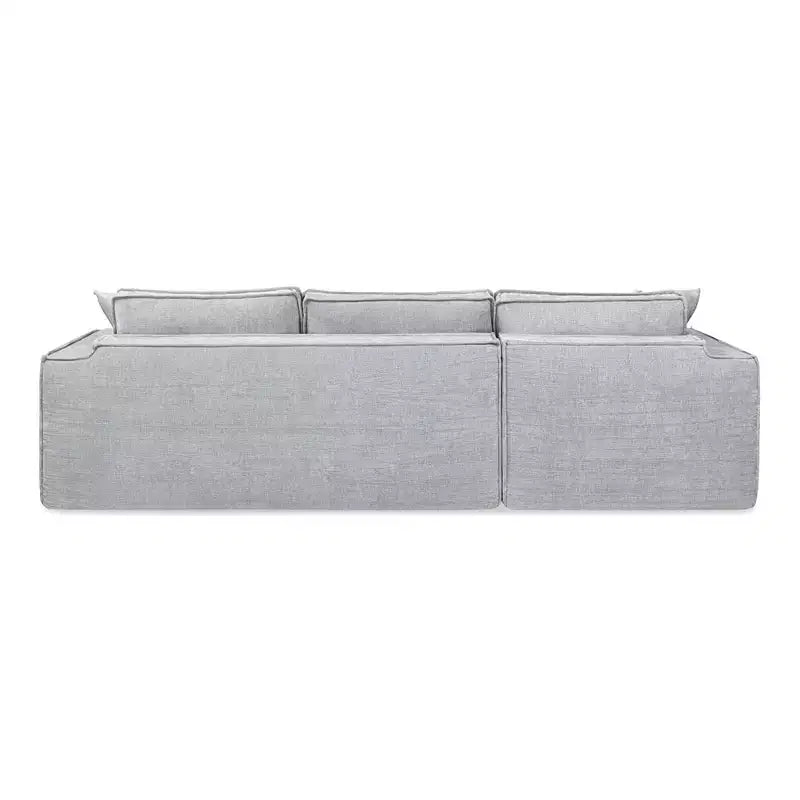 Jennifer Taylor Home Brenley Divano componibile a scatola con penisola sinistra da 280,6 cm, ciniglia grigio cenere