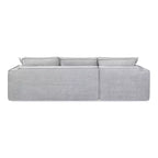 Jennifer Taylor Home Brenley Divano componibile a scatola con penisola sinistra da 280,6 cm, ciniglia grigio cenere