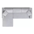 Jennifer Taylor Home Brenley Divano componibile a scatola con penisola sinistra da 280,6 cm, ciniglia grigio cenere