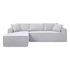 Jennifer Taylor Home Brenley 110.5 LAF Sofa-in-a-Box Sectional Sofa, Ash Gray Chenille