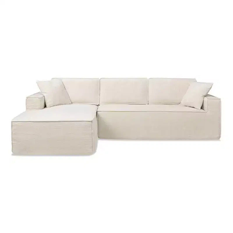Jennifer Taylor Home Brenley Divano componibile a scatola con penisola sinistra da 280,6 cm, ciniglia grigio cenere