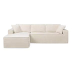 Jennifer Taylor Home Brenley Divano componibile a scatola con penisola sinistra da 280,6 cm, ciniglia grigio cenere
