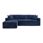 Jennifer Taylor Home Brenley Divano componibile a scatola con penisola sinistra da 280,6 cm, ciniglia grigio cenere