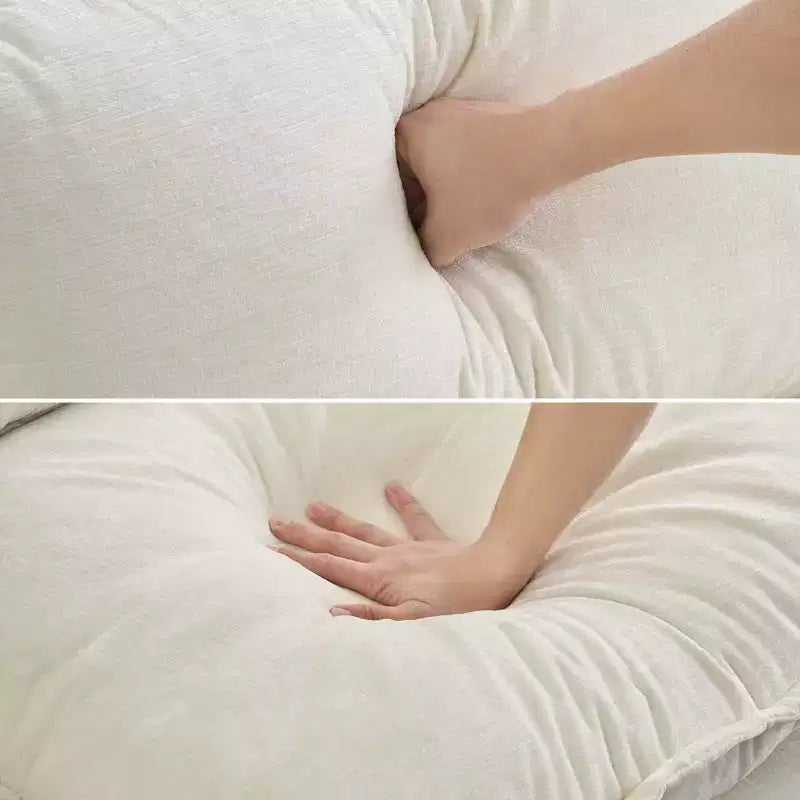 Divano Whizmax 3 Posti Comfort in Velluto, Divano Lungo a L, Seduta Profonda con Pouf, Adatto per Camera da Letto, Soggiorno e Studio