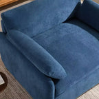Poltrona singola Whisen Modern Oversized in ciniglia a blocchi di colore, divano lounge ampio e profondo con cuscini