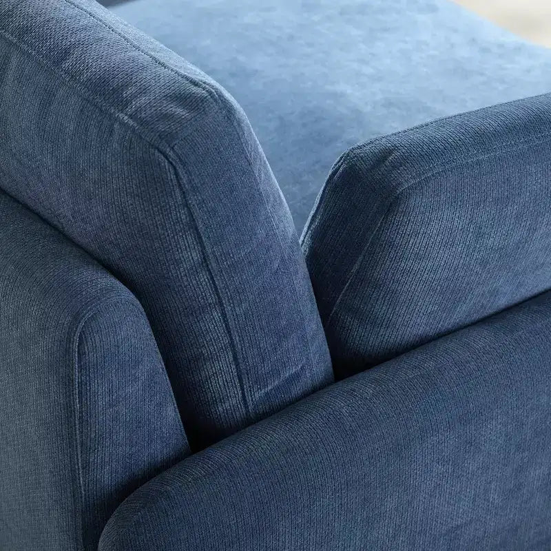 Poltrona singola Whisen Modern Oversized in ciniglia a blocchi di colore, divano lounge ampio e profondo con cuscini