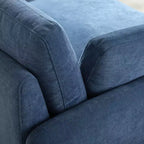 Poltrona singola Whisen Modern Oversized in ciniglia a blocchi di colore, divano lounge ampio e profondo con cuscini