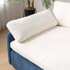 Poltrona singola Whisen Modern Oversized in ciniglia a blocchi di colore, divano lounge ampio e profondo con cuscini