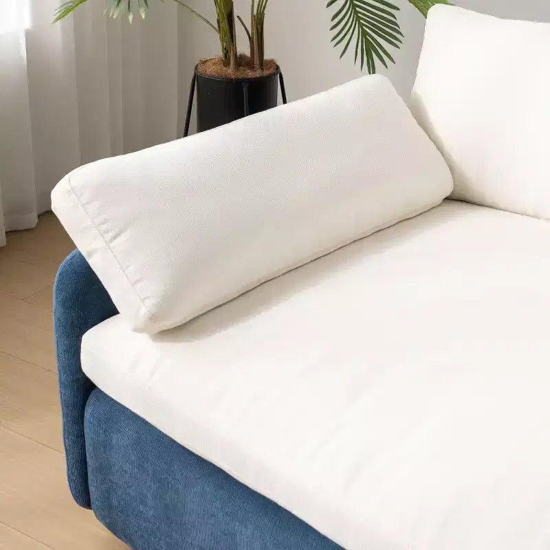 Poltrona singola Whisen Modern Oversized in ciniglia a blocchi di colore, divano lounge ampio e profondo con cuscini