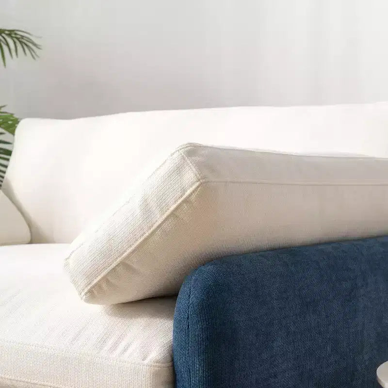 Poltrona singola Whisen Modern Oversized in ciniglia a blocchi di colore, divano lounge ampio e profondo con cuscini