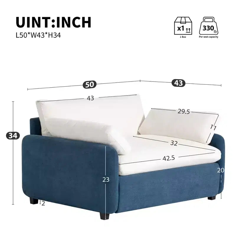 Poltrona singola Whisen Modern Oversized in ciniglia a blocchi di colore, divano lounge ampio e profondo con cuscini