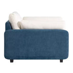 Poltrona singola Whisen Modern Oversized in ciniglia a blocchi di colore, divano lounge ampio e profondo con cuscini