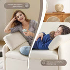 Poltrona singola Whisen Modern Oversized in ciniglia a blocchi di colore, divano lounge ampio e profondo con cuscini