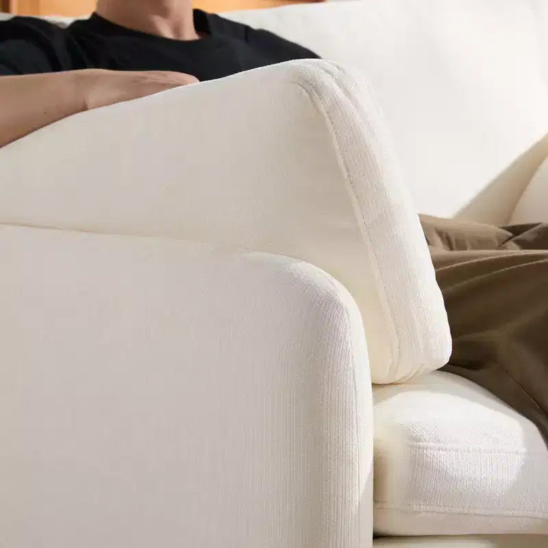 Poltrona singola Whisen Modern Oversized in ciniglia a blocchi di colore, divano lounge ampio e profondo con cuscini