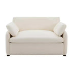 Poltrona singola Whisen Modern Oversized in ciniglia a blocchi di colore, divano lounge ampio e profondo con cuscini