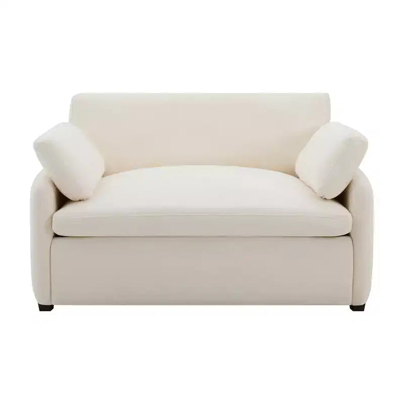 Poltrona singola Whisen Modern Oversized in ciniglia a blocchi di colore, divano lounge ampio e profondo con cuscini