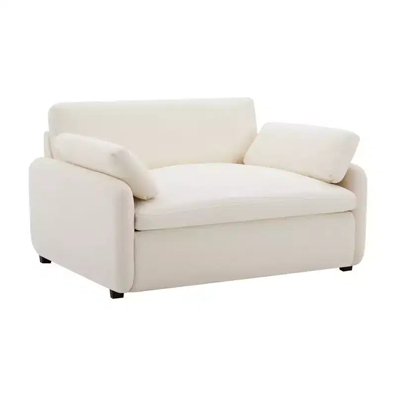 Poltrona singola Whisen Modern Oversized in ciniglia a blocchi di colore, divano lounge ampio e profondo con cuscini