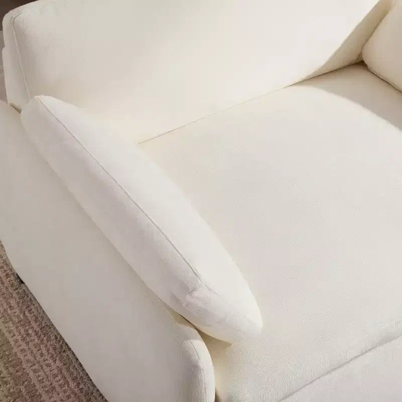 Poltrona singola Whisen Modern Oversized in ciniglia a blocchi di colore, divano lounge ampio e profondo con cuscini