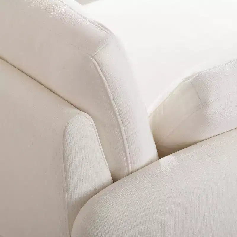 Poltrona singola Whisen Modern Oversized in ciniglia a blocchi di colore, divano lounge ampio e profondo con cuscini