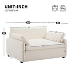 Poltrona singola Whisen Modern Oversized in ciniglia a blocchi di colore, divano lounge ampio e profondo con cuscini