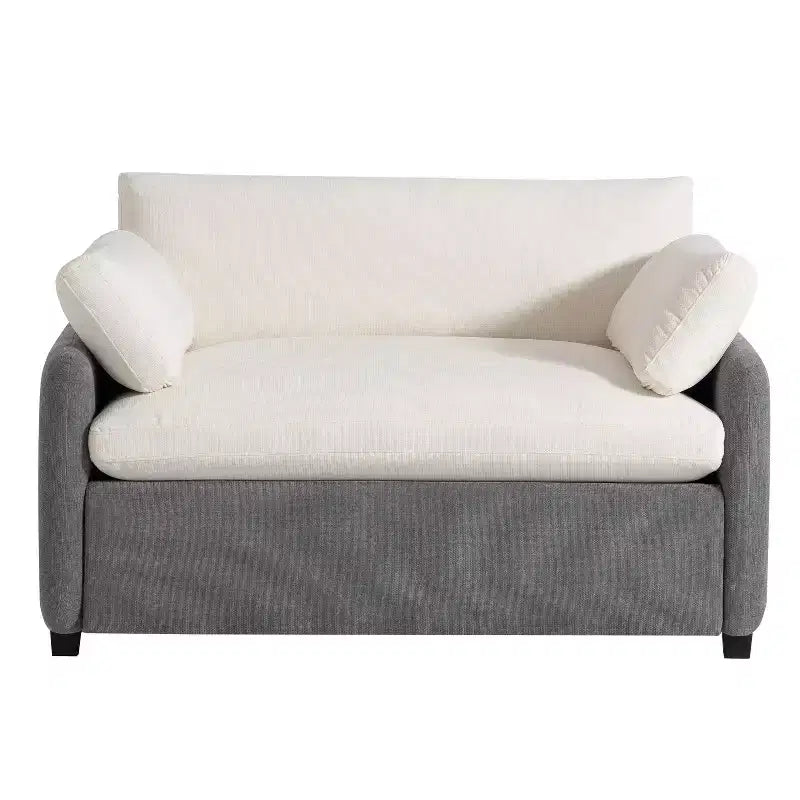 Poltrona singola Whisen Modern Oversized in ciniglia a blocchi di colore, divano lounge ampio e profondo con cuscini