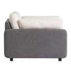 Poltrona singola Whisen Modern Oversized in ciniglia a blocchi di colore, divano lounge ampio e profondo con cuscini