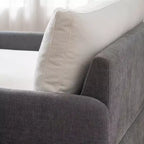 Poltrona singola Whisen Modern Oversized in ciniglia a blocchi di colore, divano lounge ampio e profondo con cuscini