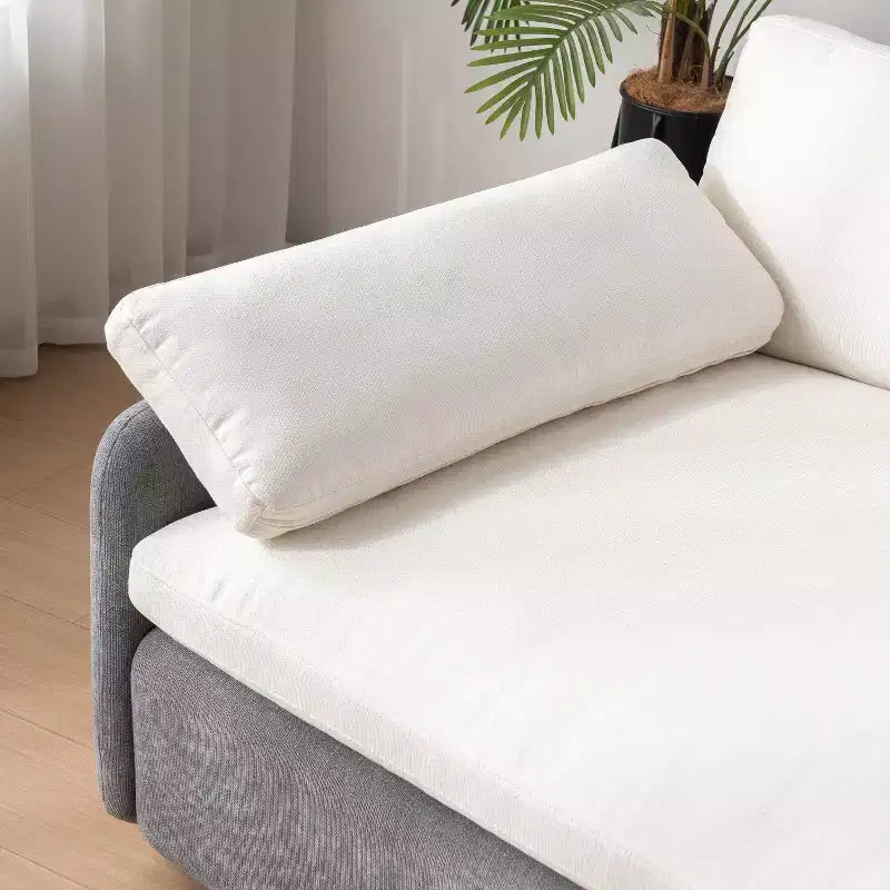 Poltrona singola Whisen Modern Oversized in ciniglia a blocchi di colore, divano lounge ampio e profondo con cuscini