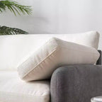 Poltrona singola Whisen Modern Oversized in ciniglia a blocchi di colore, divano lounge ampio e profondo con cuscini