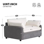 Poltrona singola Whisen Modern Oversized in ciniglia a blocchi di colore, divano lounge ampio e profondo con cuscini