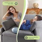 Poltrona singola Whisen Modern Oversized in ciniglia a blocchi di colore, divano lounge ampio e profondo con cuscini