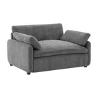 Poltrona singola Whisen Modern Oversized in ciniglia a blocchi di colore, divano lounge ampio e profondo con cuscini