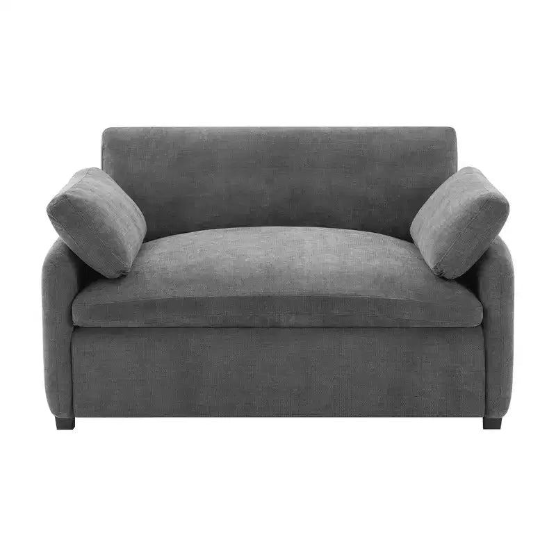 Poltrona singola Whisen Modern Oversized in ciniglia a blocchi di colore, divano lounge ampio e profondo con cuscini