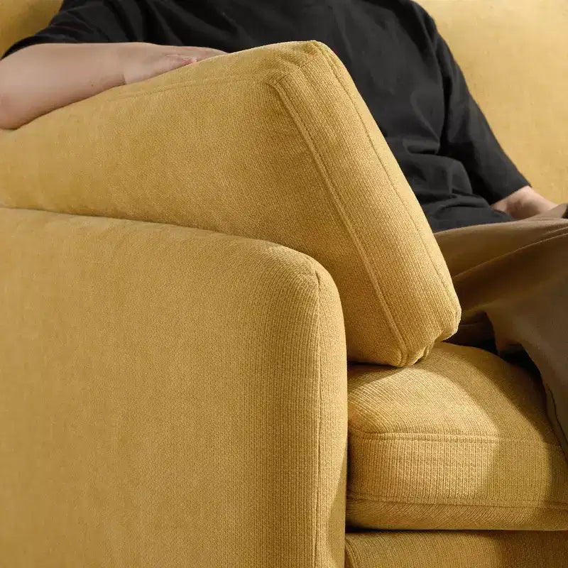 Poltrona singola Whisen Modern Oversized in ciniglia a blocchi di colore, divano lounge ampio e profondo con cuscini
