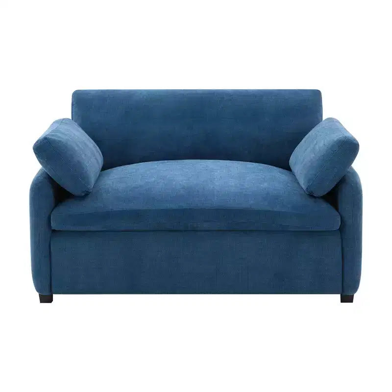 Poltrona singola Whisen Modern Oversized in ciniglia a blocchi di colore, divano lounge ampio e profondo con cuscini