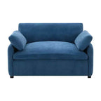 Poltrona singola Whisen Modern Oversized in ciniglia a blocchi di colore, divano lounge ampio e profondo con cuscini