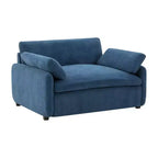 Poltrona singola Whisen Modern Oversized in ciniglia a blocchi di colore, divano lounge ampio e profondo con cuscini