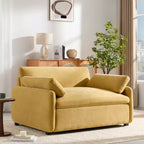 Poltrona singola Whisen Modern Oversized in ciniglia a blocchi di colore, divano lounge ampio e profondo con cuscini