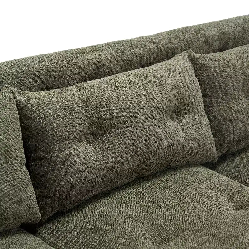 Divano a 3 posti da 78 pollici, moderno imbottito con design trapuntato per il soggiorno - Christopher Knight Home
