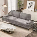 ATJafurn Sectional Sofa Couch 116 Inch Oversized Grey Corduroy 4 Seater Modern Modular Armless Sleeper with Removable Pillows For Living Room