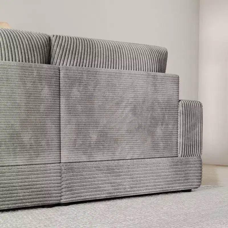 Divano componibile in velluto a coste ATJafurn, moderno, modulare, di grandi dimensioni, imbottito con comodi cuscini, seduta profonda per soggiorno, camera da letto, appartamento, ufficio