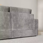 Divano componibile in velluto a coste ATJafurn, moderno, modulare, di grandi dimensioni, imbottito con comodi cuscini, seduta profonda per soggiorno, camera da letto, appartamento, ufficio