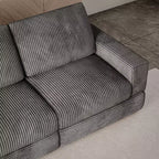 Divano componibile in velluto a coste ATJafurn, moderno, modulare, di grandi dimensioni, imbottito con comodi cuscini, seduta profonda per soggiorno, camera da letto, appartamento, ufficio